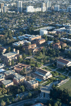 Aerial View Of Westwood And The UCLA Campus In Los Angeles