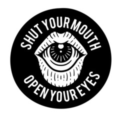 Canvas Print - eyeball in mouth sticker design