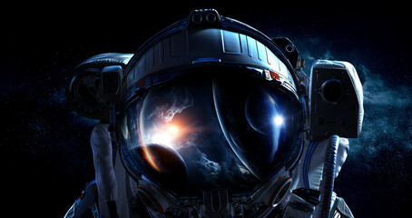 Wall Mural - astronaut and space exploration theme.