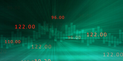 2d rendering Stock market online business concept. business Graph 
