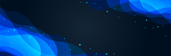 Modern abstract dark blue banner background. Vector illustration template with pattern. Design for technology, business, corporate, institution, party, festive, seminar, and talks.