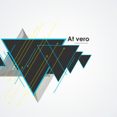 Leinwandbilder - Triangle pattern with lines. Vector design. geometrical, Future science geometric shapes