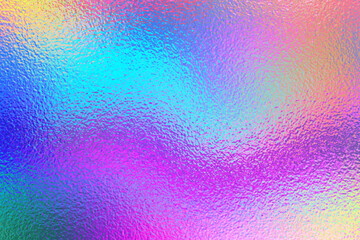 Wall Mural - Vibrant iridescent holographic rainbow foil, Shiny metallic texture, colorful background vector for web use.