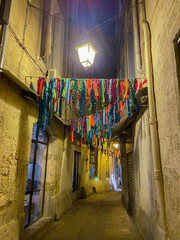 Sticker - Ruelle de nuit à Montpellier, Occitanie