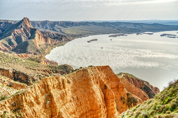 Canvas Print - Barrancas de Burujon, Spain, HDR Image