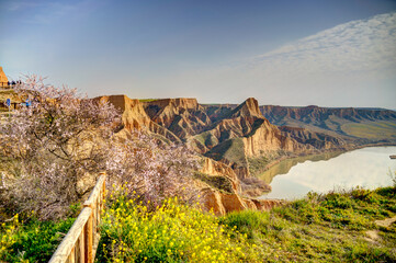 Canvas Print - Barrancas de Burujon, Spain, HDR Image