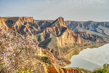 Canvas Print - Barrancas de Burujon, Spain, HDR Image