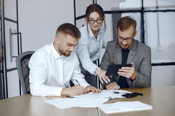 Wall Mural - Colleagues hold a meeting