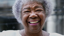 A Joyful Older Black Woman Authentic Smile Real Happy Expression