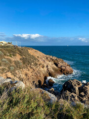 Wall Mural - Falaises en bord de mer à Sète, Occitanie