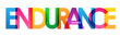 ENDURANCE colorful vector typography banner