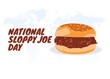 vector graphic of national sloppy joe day good for national sloppy joe day celebration. flat design. flyer design.flat illustration.
