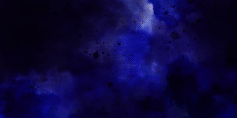 Wall Mural - abstract night sky space watercolor background with stars. watercolor dark blue nebula universe. watercolor hand drawn illustration. Blue and pink gradient watercolor ombre leaks and splashes texture.