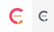 © DevArt - Letter C chat logo. C chat Icon design. Template elements. Geometric abstract logos