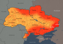 War In Ukraine, General Russian Invasion On Europe Map