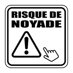 Poster - Logo risque de noyade.