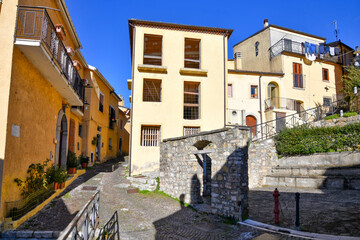 Sticker - The old town of Pignola in southern Italy.