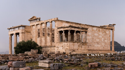 Poster - Erechtheion (Erechtheum) an ancient Greek temple in Athens, Greece