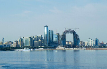 Sticker - Scenic view of the city of Baku in Azerbaijan