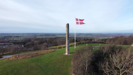 Aerial view of a landscape in Denmark