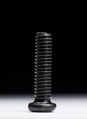 Wall Mural - Vertical shot of a screw isolated on a black and white background