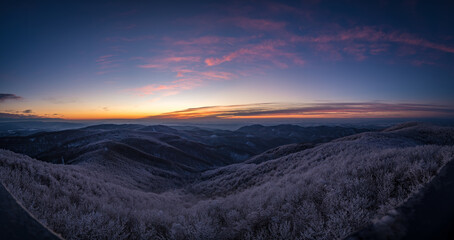 Wall Mural - scenic view of a beautiful sunset over the skyline