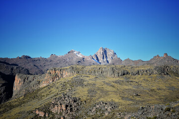 Poster - Scenic landscapes of the Mount Kenya in daylight