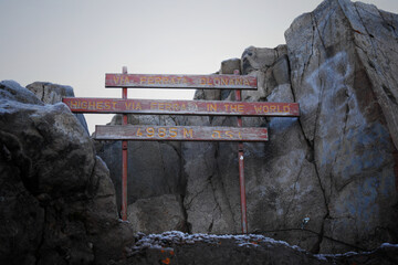 Poster - Summit wooden boards of the Mount Kenya