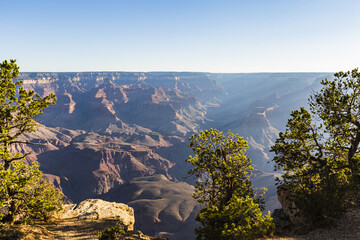 Wall Mural - Scenic view of a sunrise over Grand Canyon in Grand Canyon National Park, South Rim, Arizona, USA