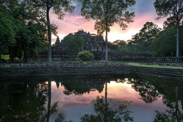 Poster - Baphuon Temple against dusk sky in Angkor Archaeological Park, Krong Siem Reap, Cambodia