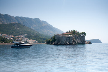 Sticker - Mountains and bay of the Kotor, a coastal town in Montenegro