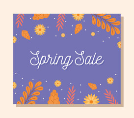 Poster - purple spring sale banner