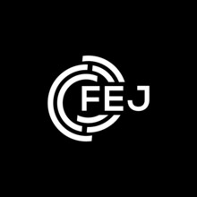 FEJ Letter Logo Design On Black Background. FEJ Creative Initials Letter Logo Concept. FEJ Letter Design.