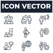 © ABDUL - set of Business People elements symbol template for graphic and web design collection logo vector illustration