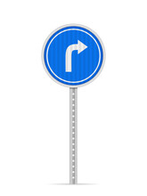 Right Turn Only Road Sign