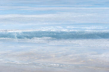 abstract background of ice structure in a frozen lake landscape. farnebofjarden national park in nor