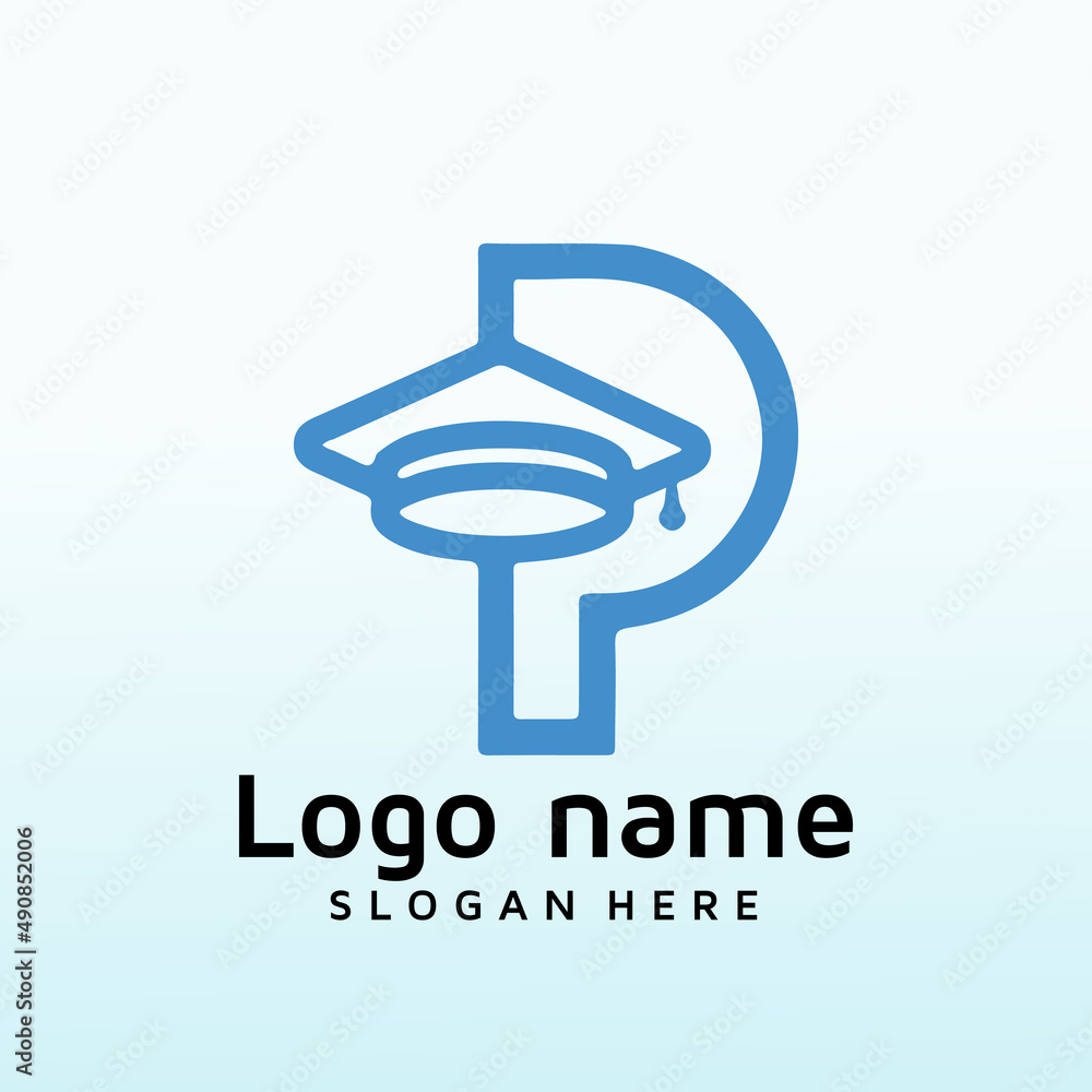 Design a logo for the online course letter P Stock Vector | Adobe Stock