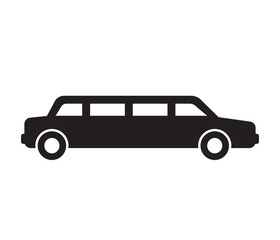 Poster - stretch limousine simple silhouette symbol