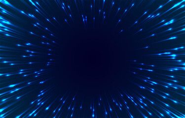 abstract blue glowing zoom effect background
