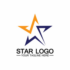 Sticker - star logo template vector icon illustration design-vector