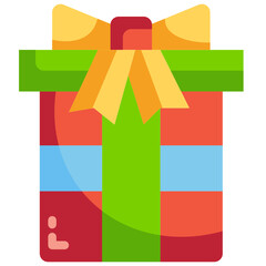 Poster - gift box flat icon