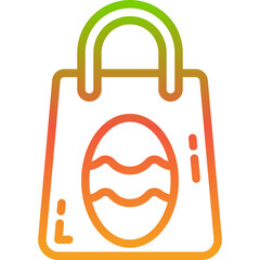 Wall Mural - shopping bag gradient icon