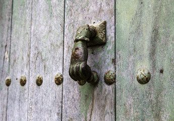 Canvas Print - Iron door lock