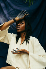 Portrait Of A Young African Indigo Eco Fashion Designer
