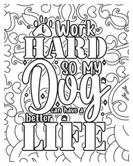Wall Mural - Motivational Quotes coloring page design. Motivational Quotes line art design. Adult coloring page.