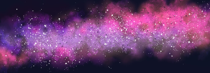 Wall Mural - space background with realistic nebula and lots of shining stars. infinite universe and starry night
