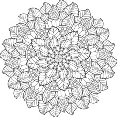 Wall Mural - mandala design for adult coloring page