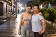 © 9nong - Happy family with mother and daughter doing evening working out together