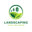 landscaping logo with circle concept