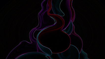 Wall Mural - Moving colorful lines of abstract background,